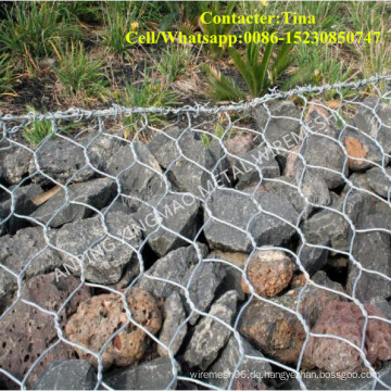 Niedriger Preis 80X100mm Galfan Hesco Gabion Box / Gabion Mesh Box Direct Factory (XM-P4)